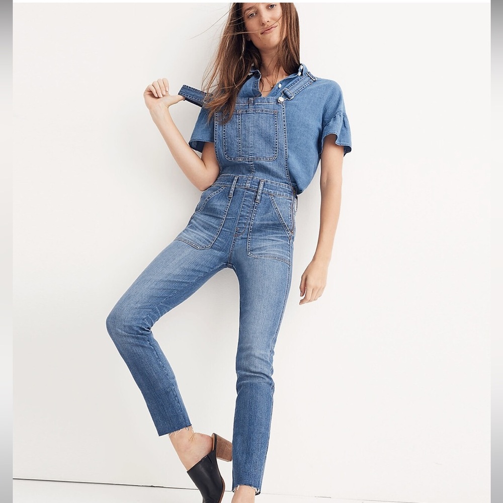 Madewell Skinny Overalls in Kemp Wash small